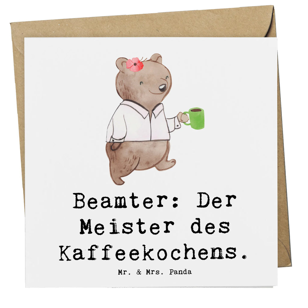 Deluxe Card Beamter: Der Meister des Kaffeekochens. Karte, Hochzeitskarte, Hochwertige Grußkarte, Einladungskarte, Grußkarte, Geburtstagskarte, Hochwertige Klappkarte, Klappkarte, Glückwunschkarte, Beruf, Ausbildung, Jubiläum, Abschied, Rente, Kollege, Kollegin, Geschenk, Schenken, Arbeitskollege, Mitarbeiter, Firma, Danke, Dankeschön