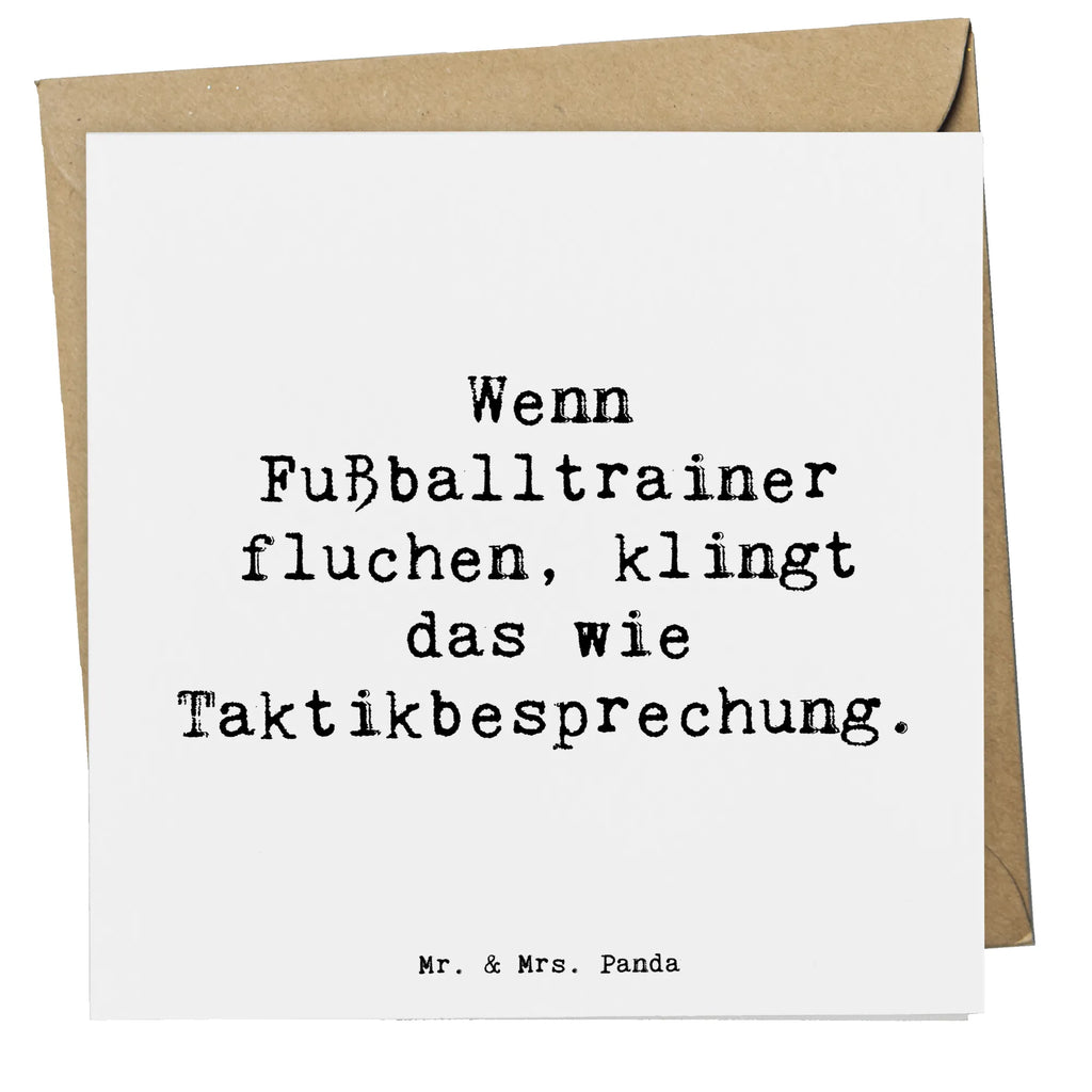 Deluxe Card Saying Wenn Fußballtrainer fluchen, klingt das wie Taktikbesprechung. Karte, Klappkarte, Glückwunschkarte, Einladungskarte, Hochzeitskarte, Hochwertige Grußkarte, Geburtstagskarte, Grußkarte, Hochwertige Klappkarte, Beruf, Ausbildung, Jubiläum, Abschied, Rente, Kollege, Kollegin, Geschenk, Schenken, Arbeitskollege, Mitarbeiter, Firma, Danke, Dankeschön