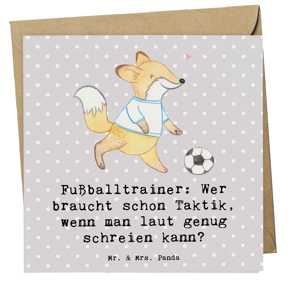 Deluxe Card Fußballtrainer: Wer braucht schon Taktik, wenn man laut genug schreien kann? Klappkarte, Einladungskarte, Hochwertige Grußkarte, Geburtstagskarte, Grußkarte, Hochwertige Klappkarte, Glückwunschkarte, Karte, Hochzeitskarte, Beruf, Ausbildung, Jubiläum, Abschied, Rente, Kollege, Kollegin, Geschenk, Schenken, Arbeitskollege, Mitarbeiter, Firma, Danke, Dankeschön