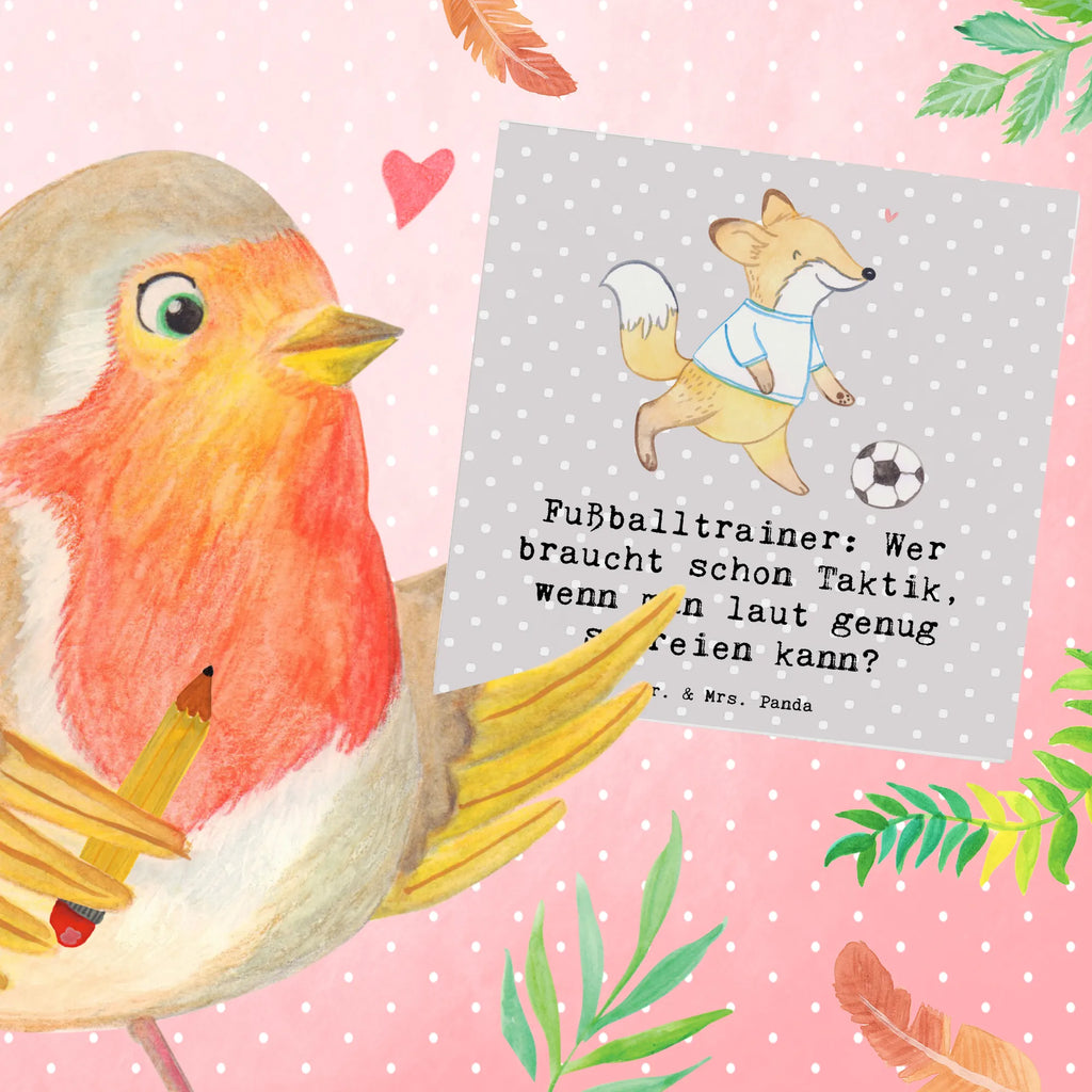 Deluxe Card Fußballtrainer: Wer braucht schon Taktik, wenn man laut genug schreien kann? Klappkarte, Einladungskarte, Hochwertige Grußkarte, Geburtstagskarte, Grußkarte, Hochwertige Klappkarte, Glückwunschkarte, Karte, Hochzeitskarte, Beruf, Ausbildung, Jubiläum, Abschied, Rente, Kollege, Kollegin, Geschenk, Schenken, Arbeitskollege, Mitarbeiter, Firma, Danke, Dankeschön