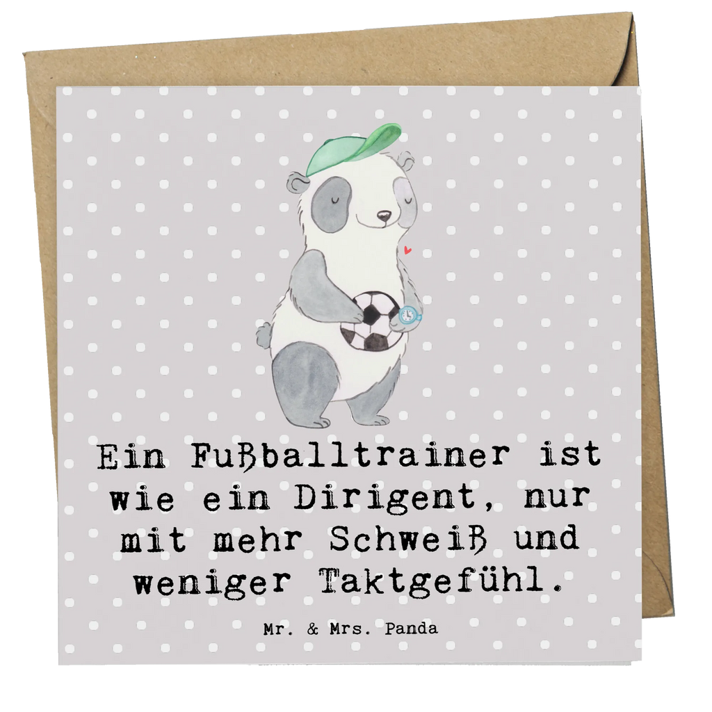 Deluxe Card Ein Fußballtrainer ist wie ein Dirigent, nur mit mehr Schweiß und weniger Taktgefühl. Einladungskarte, Karte, Hochwertige Grußkarte, Hochzeitskarte, Glückwunschkarte, Klappkarte, Hochwertige Klappkarte, Geburtstagskarte, Grußkarte, Beruf, Ausbildung, Jubiläum, Abschied, Rente, Kollege, Kollegin, Geschenk, Schenken, Arbeitskollege, Mitarbeiter, Firma, Danke, Dankeschön