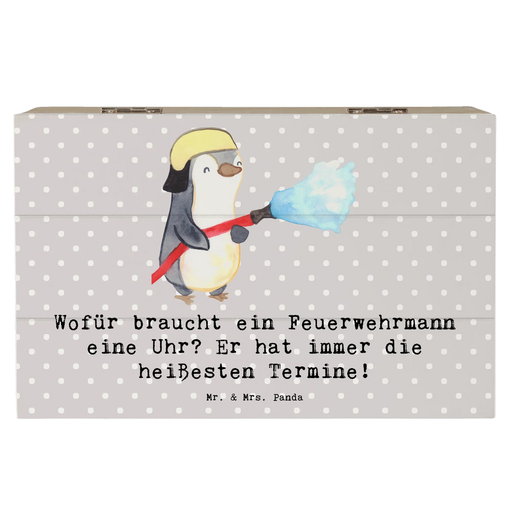 Wooden chest Wofür braucht ein Feuerwehrmann eine Uhr? Er hat immer die heißesten Termine! Schatulle, Holzkiste, XXL, Erinnerungskiste, Schatzkiste, Geschenkbox, Aufbewahrungsbox, Kiste, Dekokiste, Geschenkdose, Truhe, Erinnerungsbox, Beruf, Ausbildung, Jubiläum, Abschied, Rente, Kollege, Kollegin, Geschenk, Schenken, Arbeitskollege, Mitarbeiter, Firma, Danke, Dankeschön
