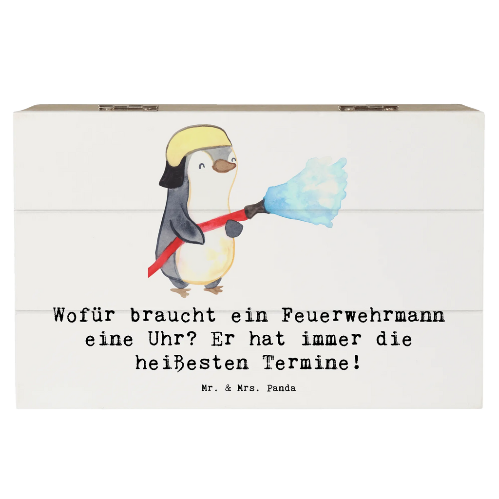 Wooden chest Wofür braucht ein Feuerwehrmann eine Uhr? Er hat immer die heißesten Termine! Schatulle, Holzkiste, XXL, Erinnerungskiste, Schatzkiste, Geschenkbox, Aufbewahrungsbox, Kiste, Dekokiste, Geschenkdose, Truhe, Erinnerungsbox, Beruf, Ausbildung, Jubiläum, Abschied, Rente, Kollege, Kollegin, Geschenk, Schenken, Arbeitskollege, Mitarbeiter, Firma, Danke, Dankeschön