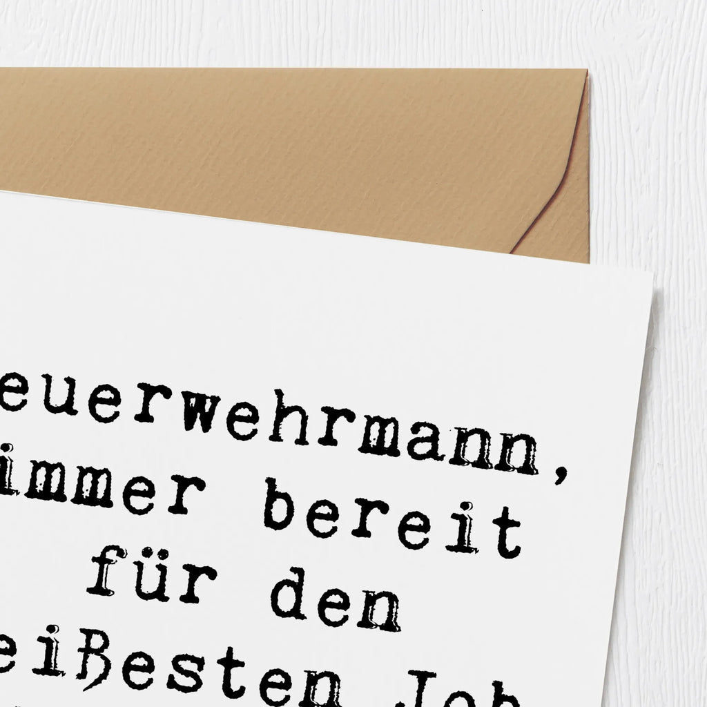 Deluxe Karte Spruch Feuerwehrmann Held Glückwunschkarte, Grußkarte, Geburtstagskarte, Karte, Klappkarte, Einladungskarte, Hochzeitskarte, Hochwertige Grußkarte, Hochwertige Klappkarte, Beruf, Ausbildung, Jubiläum, Abschied, Rente, Kollege, Kollegin, Geschenk, Schenken, Arbeitskollege, Mitarbeiter, Firma, Danke, Dankeschön