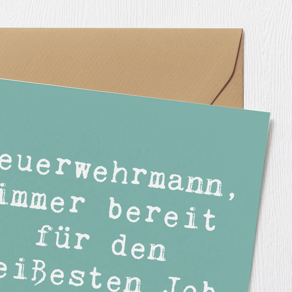 Deluxe Karte Spruch Feuerwehrmann Held Glückwunschkarte, Grußkarte, Geburtstagskarte, Karte, Klappkarte, Einladungskarte, Hochzeitskarte, Hochwertige Grußkarte, Hochwertige Klappkarte, Beruf, Ausbildung, Jubiläum, Abschied, Rente, Kollege, Kollegin, Geschenk, Schenken, Arbeitskollege, Mitarbeiter, Firma, Danke, Dankeschön