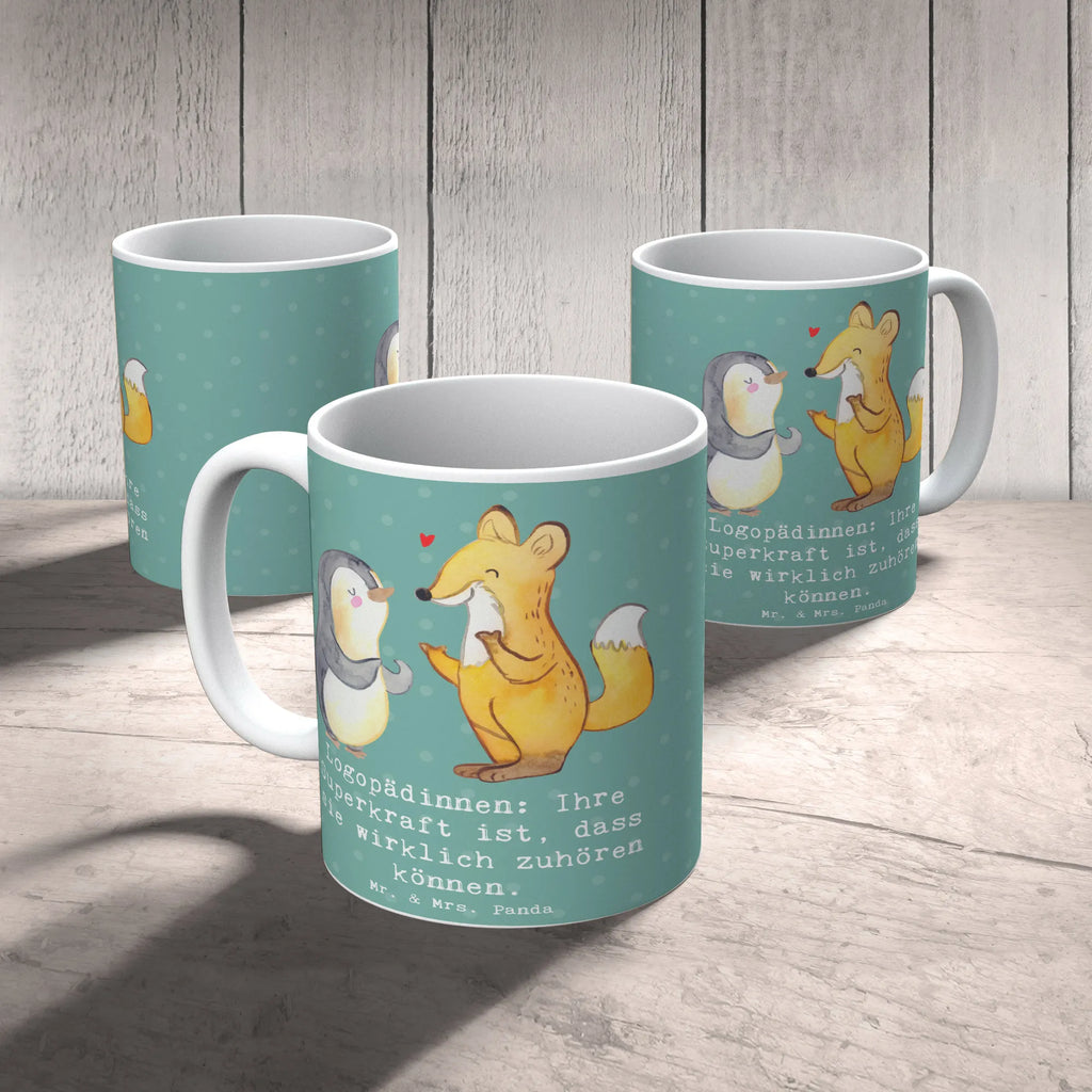 Tasse Logopädin Superkraft Teetasse, Geschenktasse, Tasse mit Motiven, Tasse mit Zitaten, Tasse, Kaffeetasse, Bürotasse, Porzellantasse, Keramiktasse, Beruf, Ausbildung, Jubiläum, Abschied, Rente, Kollege, Kollegin, Geschenk, Schenken, Arbeitskollege, Mitarbeiter, Firma, Danke, Dankeschön