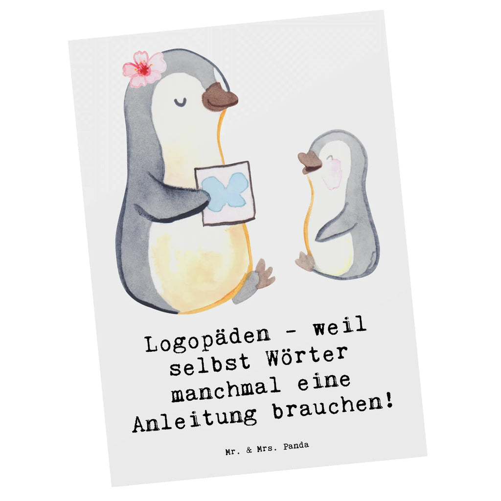 Postcard Logopäden - weil selbst Wörter manchmal eine Anleitung brauchen! Einladungskarte, Einladung, Ansichtskarten, Einladungskarten Geburtstag, Grußkarte, Karte, Ansichtskarte, Einladung Geburtstag, Geburtstagskarte, Dankeskarte, Geschenkkarte, Postkarte, Beruf, Ausbildung, Jubiläum, Abschied, Rente, Kollege, Kollegin, Geschenk, Schenken, Arbeitskollege, Mitarbeiter, Firma, Danke, Dankeschön
