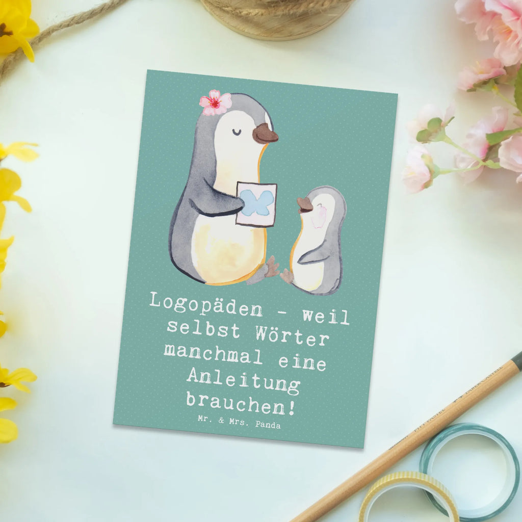 Postcard Logopäden - weil selbst Wörter manchmal eine Anleitung brauchen! Einladungskarte, Einladung, Ansichtskarten, Einladungskarten Geburtstag, Grußkarte, Karte, Ansichtskarte, Einladung Geburtstag, Geburtstagskarte, Dankeskarte, Geschenkkarte, Postkarte, Beruf, Ausbildung, Jubiläum, Abschied, Rente, Kollege, Kollegin, Geschenk, Schenken, Arbeitskollege, Mitarbeiter, Firma, Danke, Dankeschön