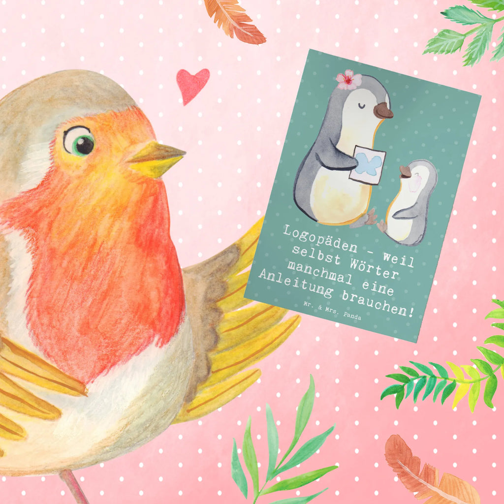 Greetings card Logopäden - weil selbst Wörter manchmal eine Anleitung brauchen! Hochzeitskarte, Karte, Geburtstagskarte, Grußkarte, Klappkarte, Glückwunschkarte, Einladungskarte, Ansichtskarten, Beruf, Ausbildung, Jubiläum, Abschied, Rente, Kollege, Kollegin, Geschenk, Schenken, Arbeitskollege, Mitarbeiter, Firma, Danke, Dankeschön