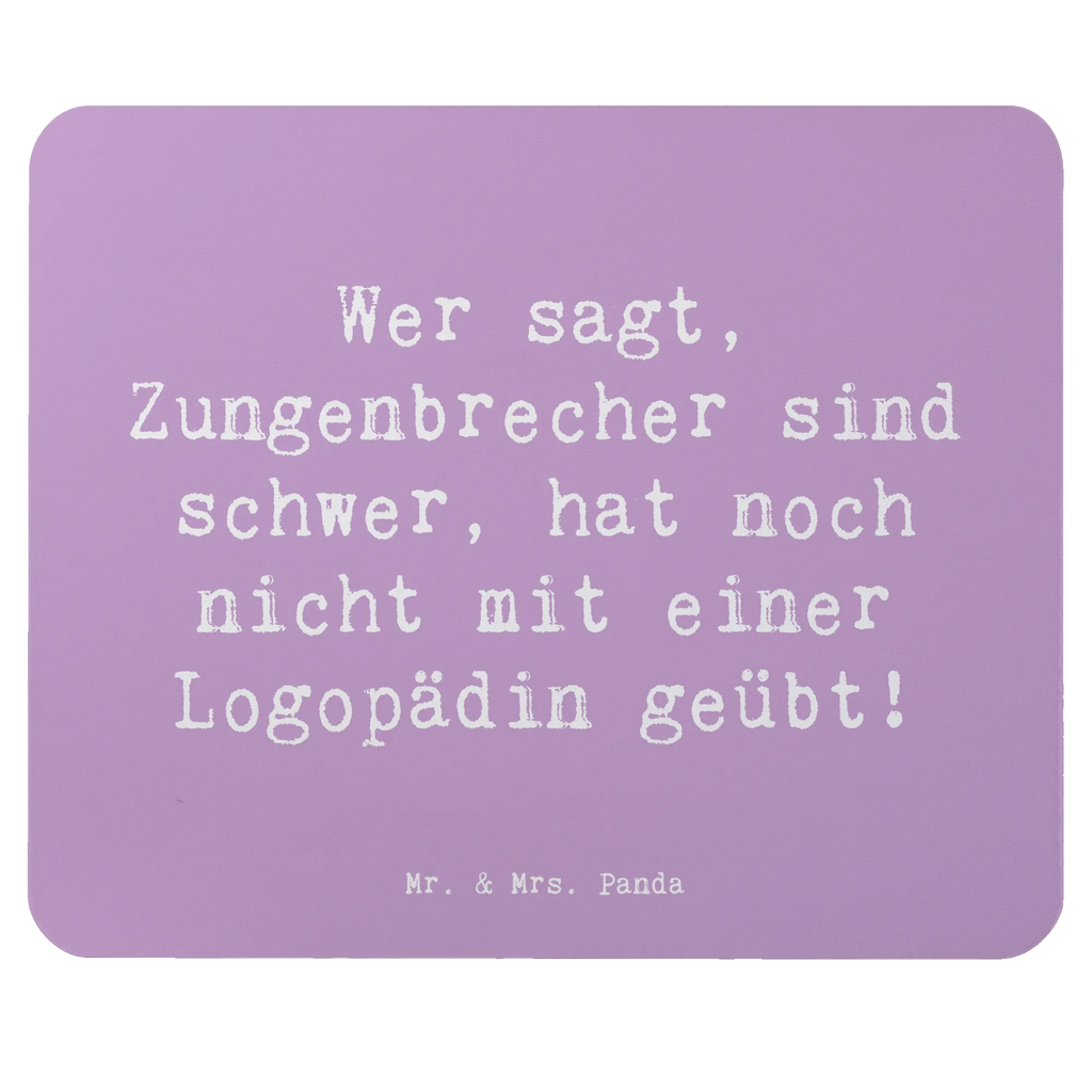 Mouse mat Saying Wer sagt, Zungenbrecher sind schwer, hat noch nicht mit einer Logopädin geübt! Büroausstattung, Mausunterlage, Einzigartiges Mauspad, Mousepad, Mauspad, Computer zubehör, Mauspad Büro, Designer Mauspad, Arbeitszimmer, PC Zubehör, Beruf, Ausbildung, Jubiläum, Abschied, Rente, Kollege, Kollegin, Geschenk, Schenken, Arbeitskollege, Mitarbeiter, Firma, Danke, Dankeschön