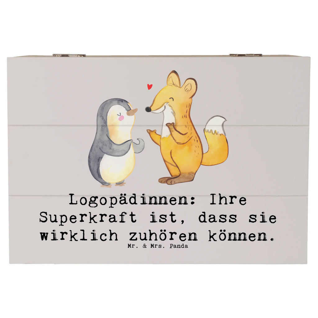 Holzkiste Logopädin Superkraft Erinnerungsbox, XXL, Schatzkiste, Truhe, Geschenkbox, Schatulle, Dekokiste, Erinnerungskiste, Aufbewahrungsbox, Holzkiste, Kiste, Geschenkdose, Beruf, Ausbildung, Jubiläum, Abschied, Rente, Kollege, Kollegin, Geschenk, Schenken, Arbeitskollege, Mitarbeiter, Firma, Danke, Dankeschön