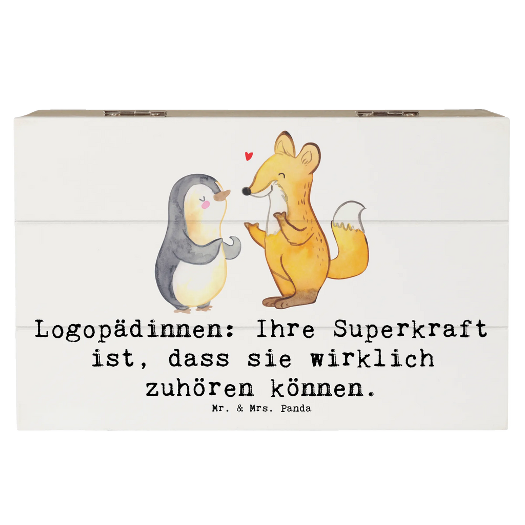 Holzkiste Logopädin Superkraft Erinnerungsbox, XXL, Schatzkiste, Truhe, Geschenkbox, Schatulle, Dekokiste, Erinnerungskiste, Aufbewahrungsbox, Holzkiste, Kiste, Geschenkdose, Beruf, Ausbildung, Jubiläum, Abschied, Rente, Kollege, Kollegin, Geschenk, Schenken, Arbeitskollege, Mitarbeiter, Firma, Danke, Dankeschön