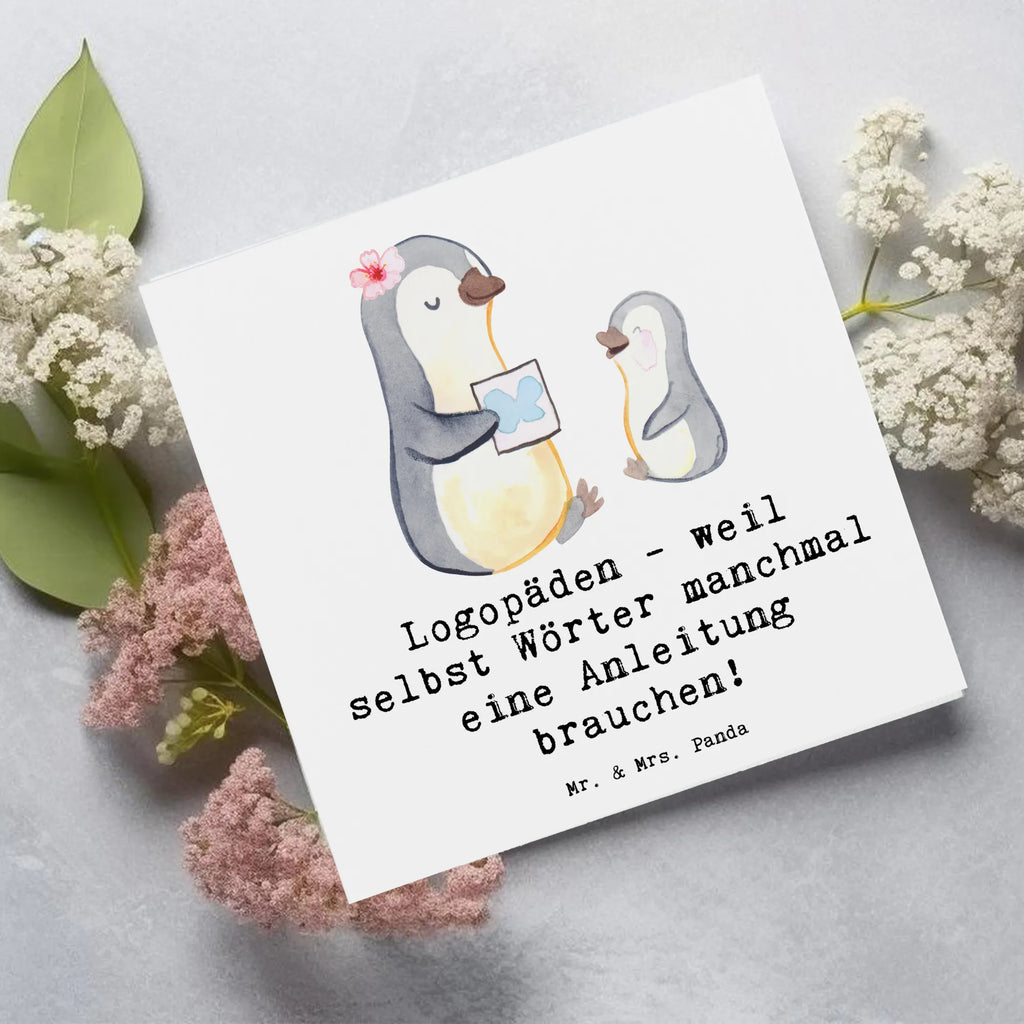 Deluxe Card Logopäden - weil selbst Wörter manchmal eine Anleitung brauchen! Einladungskarte, Karte, Glückwunschkarte, Hochwertige Klappkarte, Geburtstagskarte, Grußkarte, Hochzeitskarte, Klappkarte, Hochwertige Grußkarte, Beruf, Ausbildung, Jubiläum, Abschied, Rente, Kollege, Kollegin, Geschenk, Schenken, Arbeitskollege, Mitarbeiter, Firma, Danke, Dankeschön