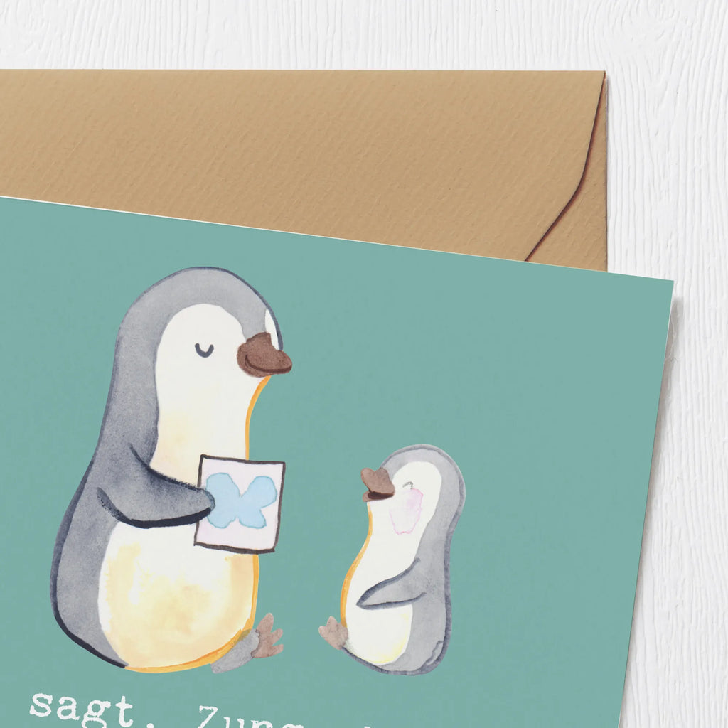 Deluxe Card Wer sagt, Zungenbrecher sind schwer, hat noch nicht mit einer Logopädin geübt! Hochzeitskarte, Geburtstagskarte, Hochwertige Klappkarte, Glückwunschkarte, Grußkarte, Einladungskarte, Hochwertige Grußkarte, Karte, Klappkarte, Beruf, Ausbildung, Jubiläum, Abschied, Rente, Kollege, Kollegin, Geschenk, Schenken, Arbeitskollege, Mitarbeiter, Firma, Danke, Dankeschön