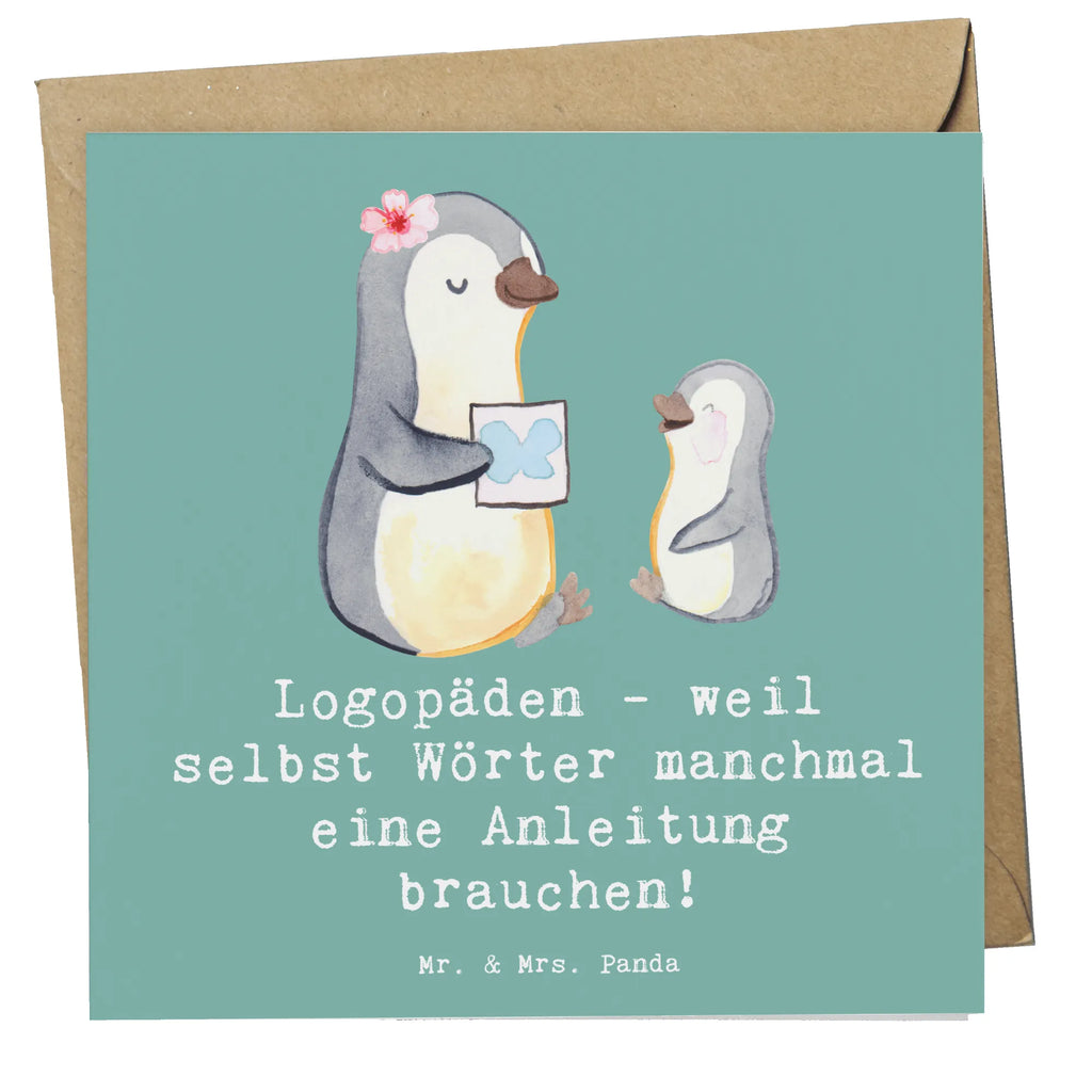 Deluxe Card Logopäden - weil selbst Wörter manchmal eine Anleitung brauchen! Einladungskarte, Karte, Glückwunschkarte, Hochwertige Klappkarte, Geburtstagskarte, Grußkarte, Hochzeitskarte, Klappkarte, Hochwertige Grußkarte, Beruf, Ausbildung, Jubiläum, Abschied, Rente, Kollege, Kollegin, Geschenk, Schenken, Arbeitskollege, Mitarbeiter, Firma, Danke, Dankeschön