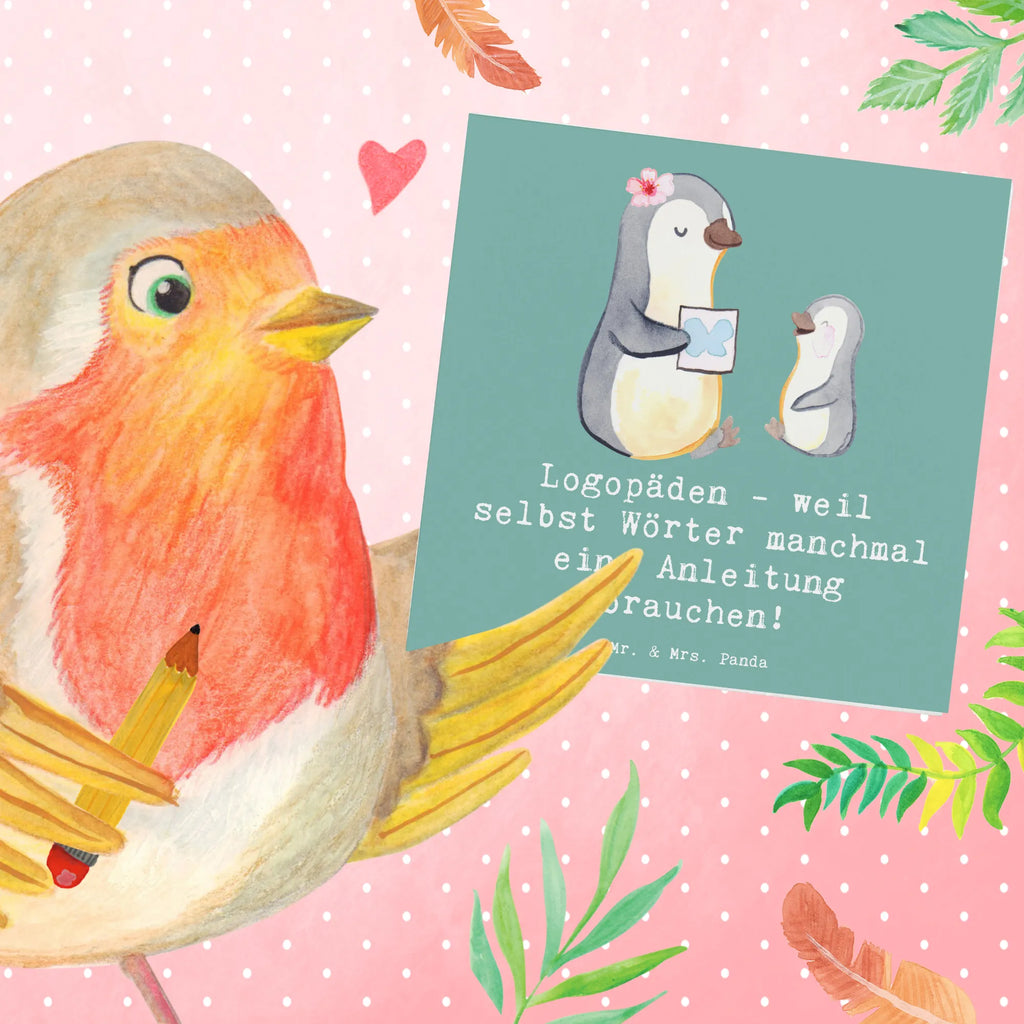 Deluxe Card Logopäden - weil selbst Wörter manchmal eine Anleitung brauchen! Einladungskarte, Karte, Glückwunschkarte, Hochwertige Klappkarte, Geburtstagskarte, Grußkarte, Hochzeitskarte, Klappkarte, Hochwertige Grußkarte, Beruf, Ausbildung, Jubiläum, Abschied, Rente, Kollege, Kollegin, Geschenk, Schenken, Arbeitskollege, Mitarbeiter, Firma, Danke, Dankeschön