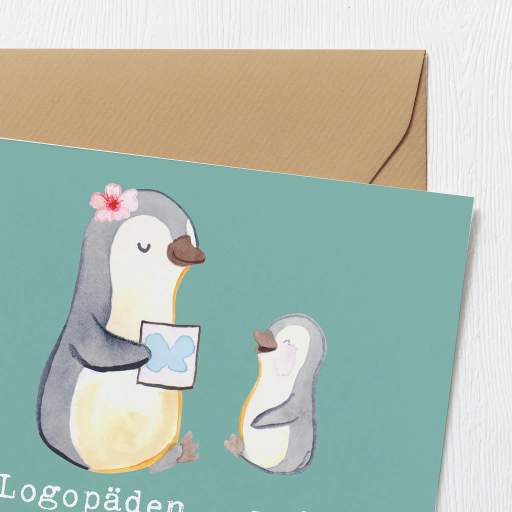 Deluxe Card Logopäden - weil selbst Wörter manchmal eine Anleitung brauchen! Einladungskarte, Karte, Glückwunschkarte, Hochwertige Klappkarte, Geburtstagskarte, Grußkarte, Hochzeitskarte, Klappkarte, Hochwertige Grußkarte, Beruf, Ausbildung, Jubiläum, Abschied, Rente, Kollege, Kollegin, Geschenk, Schenken, Arbeitskollege, Mitarbeiter, Firma, Danke, Dankeschön