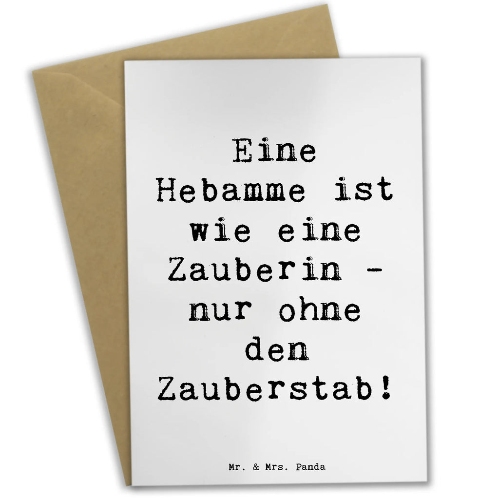 Greetings card Saying Eine Hebamme ist wie eine Zauberin - nur ohne den Zauberstab! Klappkarte, Karte, Grußkarte, Ansichtskarten, Hochzeitskarte, Einladungskarte, Geburtstagskarte, Glückwunschkarte, Beruf, Ausbildung, Jubiläum, Abschied, Rente, Kollege, Kollegin, Geschenk, Schenken, Arbeitskollege, Mitarbeiter, Firma, Danke, Dankeschön