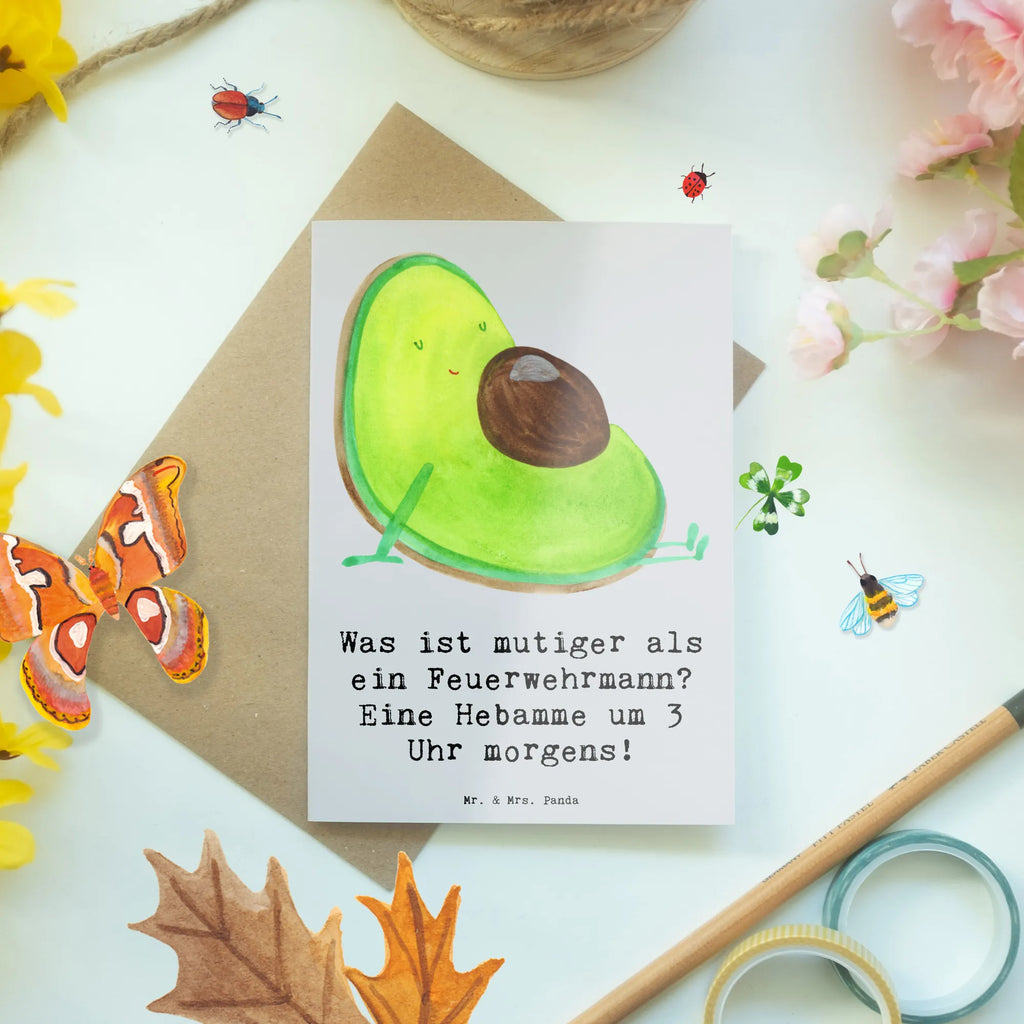 Greetings card Was ist mutiger als ein Feuerwehrmann? Eine Hebamme um 3 Uhr morgens! Klappkarte, Hochzeitskarte, Einladungskarte, Geburtstagskarte, Glückwunschkarte, Karte, Grußkarte, Ansichtskarten, Beruf, Ausbildung, Jubiläum, Abschied, Rente, Kollege, Kollegin, Geschenk, Schenken, Arbeitskollege, Mitarbeiter, Firma, Danke, Dankeschön