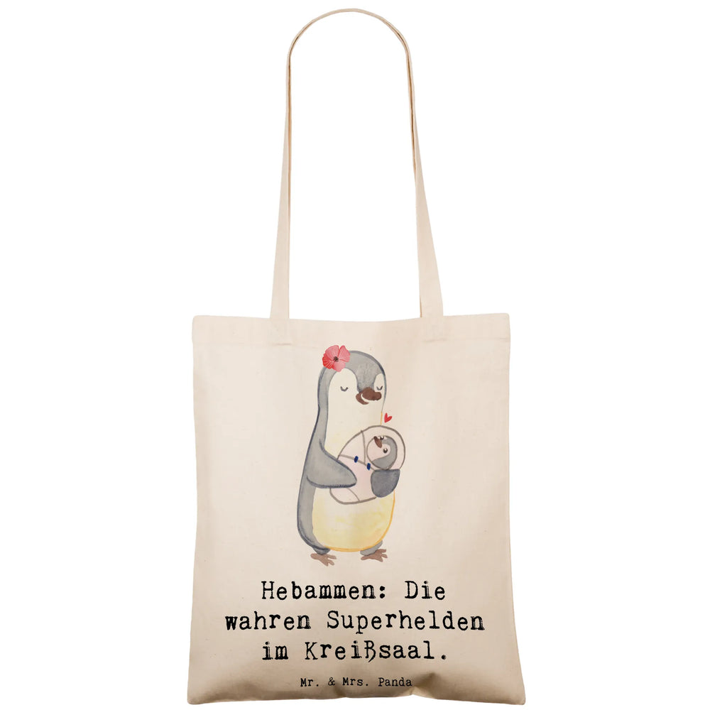 Tote bag Hebammen: Die wahren Superhelden im Kreißsaal. Laptoptasche, Jutetasche, Beuteltasche, Schultertasche, Tasche, Stoffbeutel, Badetasche, Strandtasche, Stofftasche, Tragetasche, Einkaufstüte, Beutel, Einkaufstasche, Jutebeutel, Shopper, Umhängetasche, Beruf, Ausbildung, Jubiläum, Abschied, Rente, Kollege, Kollegin, Geschenk, Schenken, Arbeitskollege, Mitarbeiter, Firma, Danke, Dankeschön