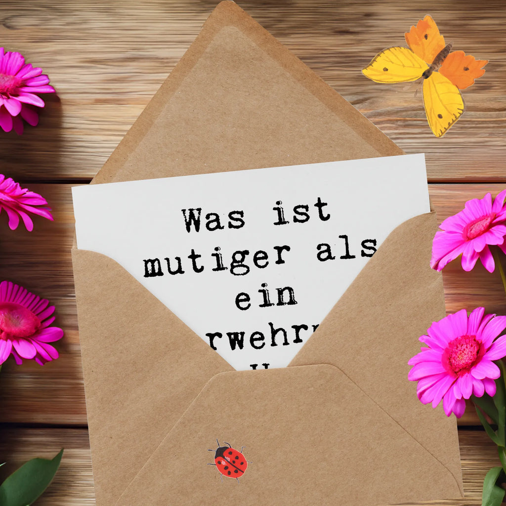 Deluxe Card Saying Was ist mutiger als ein Feuerwehrmann? Eine Hebamme um 3 Uhr morgens! Glückwunschkarte, Grußkarte, Einladungskarte, Geburtstagskarte, Hochzeitskarte, Karte, Hochwertige Klappkarte, Hochwertige Grußkarte, Klappkarte, Beruf, Ausbildung, Jubiläum, Abschied, Rente, Kollege, Kollegin, Geschenk, Schenken, Arbeitskollege, Mitarbeiter, Firma, Danke, Dankeschön