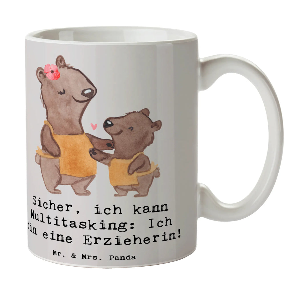 Mug Sicher, ich kann Multitasking: Ich bin eine Erzieherin! Tasse, Kaffeetasse, Porzellantasse, Bürotasse, Geschenktasse, Keramiktasse, Tasse mit Motiven, Tasse mit Zitaten, Teetasse, Beruf, Ausbildung, Jubiläum, Abschied, Rente, Kollege, Kollegin, Geschenk, Schenken, Arbeitskollege, Mitarbeiter, Firma, Danke, Dankeschön