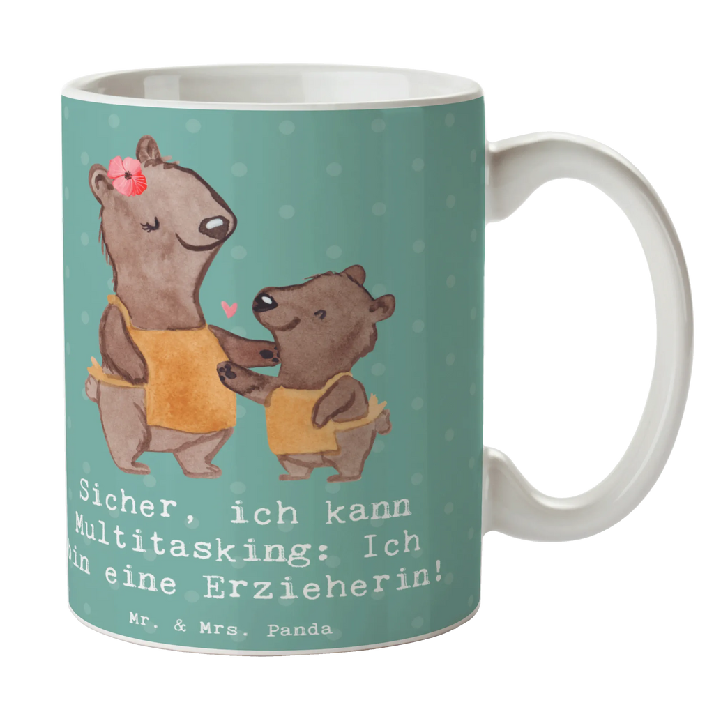 Mug Sicher, ich kann Multitasking: Ich bin eine Erzieherin! Tasse, Kaffeetasse, Porzellantasse, Bürotasse, Geschenktasse, Keramiktasse, Tasse mit Motiven, Tasse mit Zitaten, Teetasse, Beruf, Ausbildung, Jubiläum, Abschied, Rente, Kollege, Kollegin, Geschenk, Schenken, Arbeitskollege, Mitarbeiter, Firma, Danke, Dankeschön