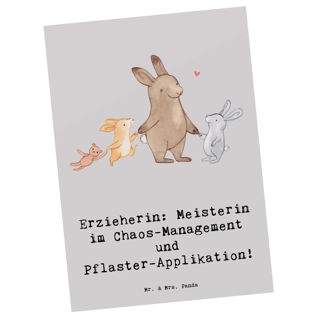 Postcard Erzieherin: Meisterin im Chaos-Management und Pflaster-Applikation! Geschenkkarte, Karte, Einladungskarte, Ansichtskarten, Grußkarte, Postkarte, Einladungskarten Geburtstag, Dankeskarte, Einladung Geburtstag, Geburtstagskarte, Einladung, Ansichtskarte, Beruf, Ausbildung, Jubiläum, Abschied, Rente, Kollege, Kollegin, Geschenk, Schenken, Arbeitskollege, Mitarbeiter, Firma, Danke, Dankeschön