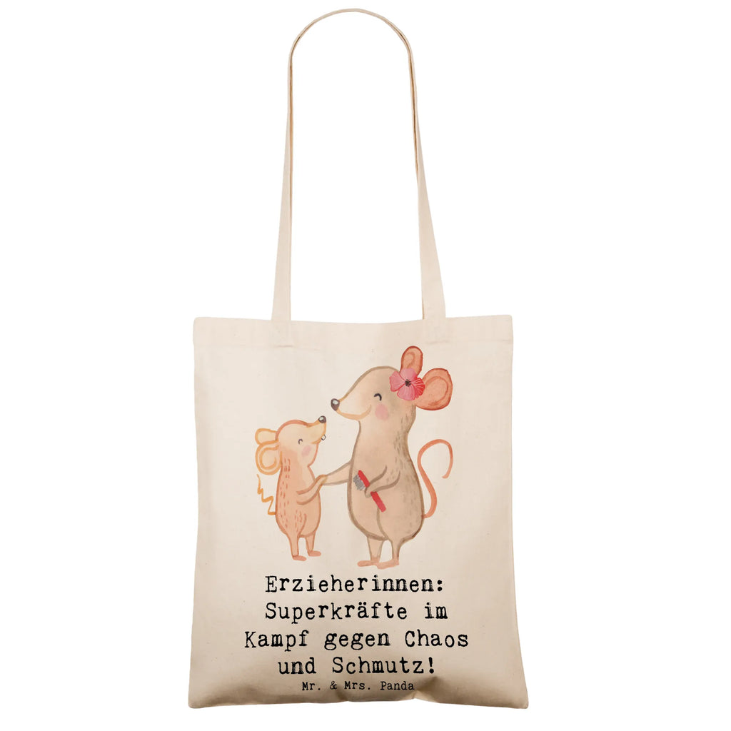 Tote bag Erzieherinnen: Superkräfte im Kampf gegen Chaos und Schmutz! Jutebeutel, Laptoptasche, Umhängetasche, Strandtasche, Beutel, Tasche, Beuteltasche, Schultertasche, Einkaufstasche, Einkaufstüte, Stofftasche, Shopper, Badetasche, Stoffbeutel, Jutetasche, Tragetasche, Beruf, Ausbildung, Jubiläum, Abschied, Rente, Kollege, Kollegin, Geschenk, Schenken, Arbeitskollege, Mitarbeiter, Firma, Danke, Dankeschön