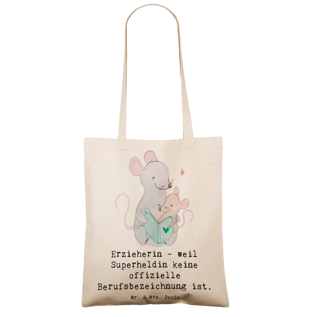 Tote bag Erzieherin - weil Superheldin keine offizielle Berufsbezeichnung ist. Schultertasche, Einkaufstüte, Strandtasche, Tasche, Stoffbeutel, Jutetasche, Beutel, Laptoptasche, Stofftasche, Badetasche, Tragetasche, Shopper, Jutebeutel, Beuteltasche, Einkaufstasche, Umhängetasche, Beruf, Ausbildung, Jubiläum, Abschied, Rente, Kollege, Kollegin, Geschenk, Schenken, Arbeitskollege, Mitarbeiter, Firma, Danke, Dankeschön