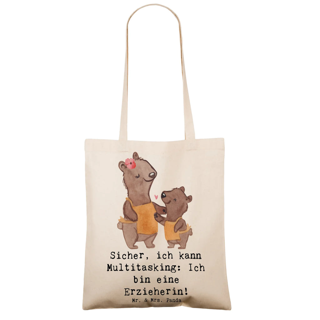 Tragetasche Erzieherin Multitasking Schultertasche, Beutel, Tragetasche, Beuteltasche, Laptoptasche, Jutetasche, Einkaufstüte, Shopper, Einkaufstasche, Jutebeutel, Strandtasche, Tasche, Stoffbeutel, Stofftasche, Umhängetasche, Badetasche, Beruf, Ausbildung, Jubiläum, Abschied, Rente, Kollege, Kollegin, Geschenk, Schenken, Arbeitskollege, Mitarbeiter, Firma, Danke, Dankeschön