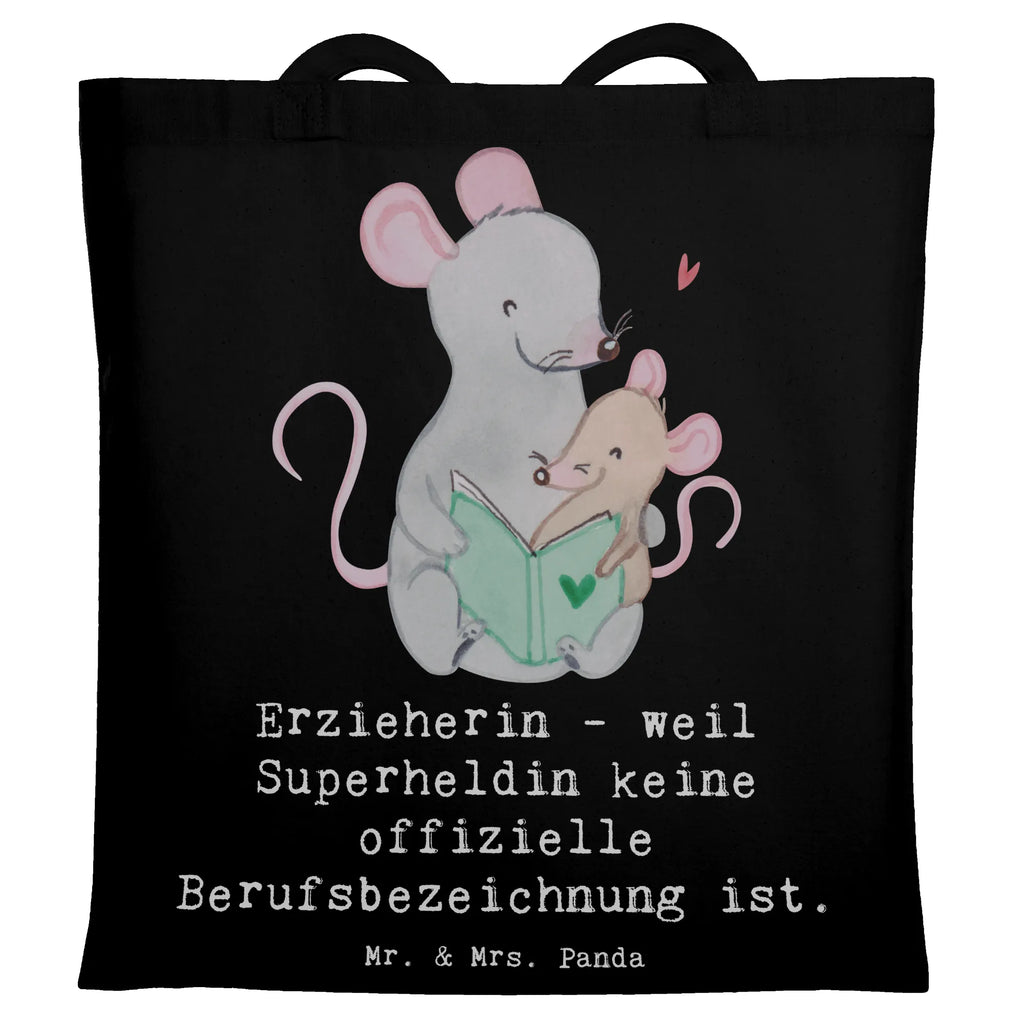 Tote bag Erzieherin - weil Superheldin keine offizielle Berufsbezeichnung ist. Schultertasche, Einkaufstüte, Strandtasche, Tasche, Stoffbeutel, Jutetasche, Beutel, Laptoptasche, Stofftasche, Badetasche, Tragetasche, Shopper, Jutebeutel, Beuteltasche, Einkaufstasche, Umhängetasche, Beruf, Ausbildung, Jubiläum, Abschied, Rente, Kollege, Kollegin, Geschenk, Schenken, Arbeitskollege, Mitarbeiter, Firma, Danke, Dankeschön