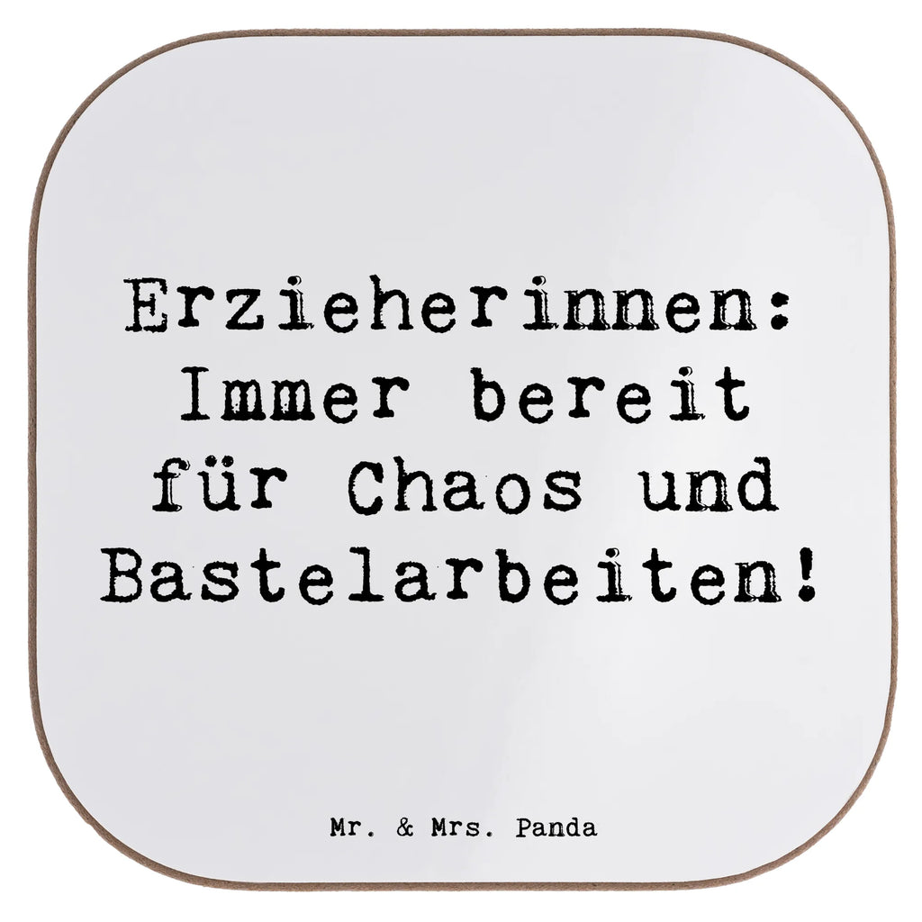 Square coaster Saying Erzieherinnen: Immer bereit für Chaos und Bastelarbeiten! Untersetzer Gläser, Korkuntersetzer, Untersetzer, Untersetzer Holz, Untersetzer Design, Tassen Untersetzer, Getränkeuntersetzer, Glasuntersetzer, Untersetzer für Gläser, Bierdeckel, Holzuntersetzer, Untersetzer aus Holz, Beruf, Ausbildung, Jubiläum, Abschied, Rente, Kollege, Kollegin, Geschenk, Schenken, Arbeitskollege, Mitarbeiter, Firma, Danke, Dankeschön