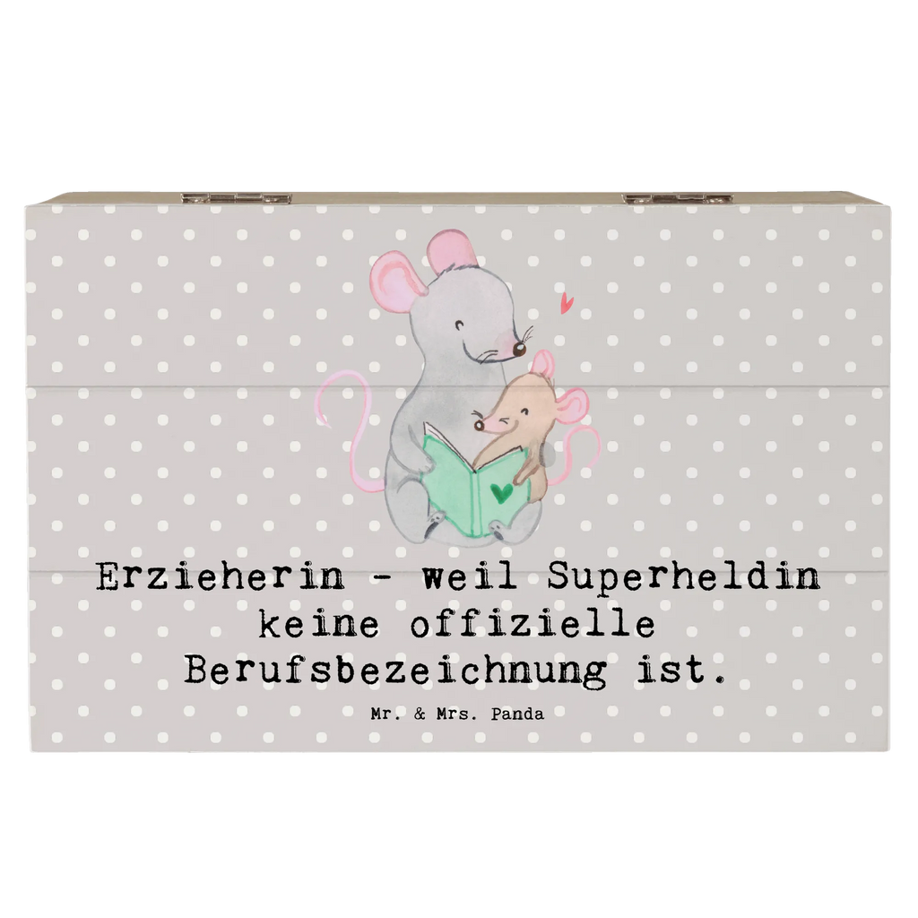 Wooden chest Erzieherin - weil Superheldin keine offizielle Berufsbezeichnung ist. Schatzkiste, Truhe, Geschenkbox, Holzkiste, Geschenkdose, Dekokiste, Erinnerungskiste, Kiste, Schatulle, Aufbewahrungsbox, Erinnerungsbox, XXL, Beruf, Ausbildung, Jubiläum, Abschied, Rente, Kollege, Kollegin, Geschenk, Schenken, Arbeitskollege, Mitarbeiter, Firma, Danke, Dankeschön