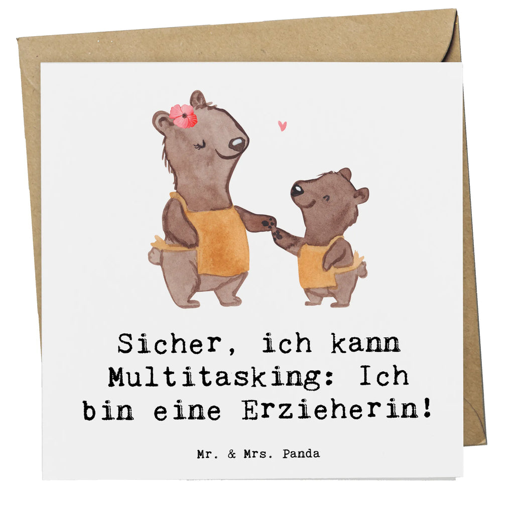 Deluxe Card Sicher, ich kann Multitasking: Ich bin eine Erzieherin! Geburtstagskarte, Hochzeitskarte, Grußkarte, Karte, Klappkarte, Hochwertige Klappkarte, Hochwertige Grußkarte, Glückwunschkarte, Einladungskarte, Beruf, Ausbildung, Jubiläum, Abschied, Rente, Kollege, Kollegin, Geschenk, Schenken, Arbeitskollege, Mitarbeiter, Firma, Danke, Dankeschön