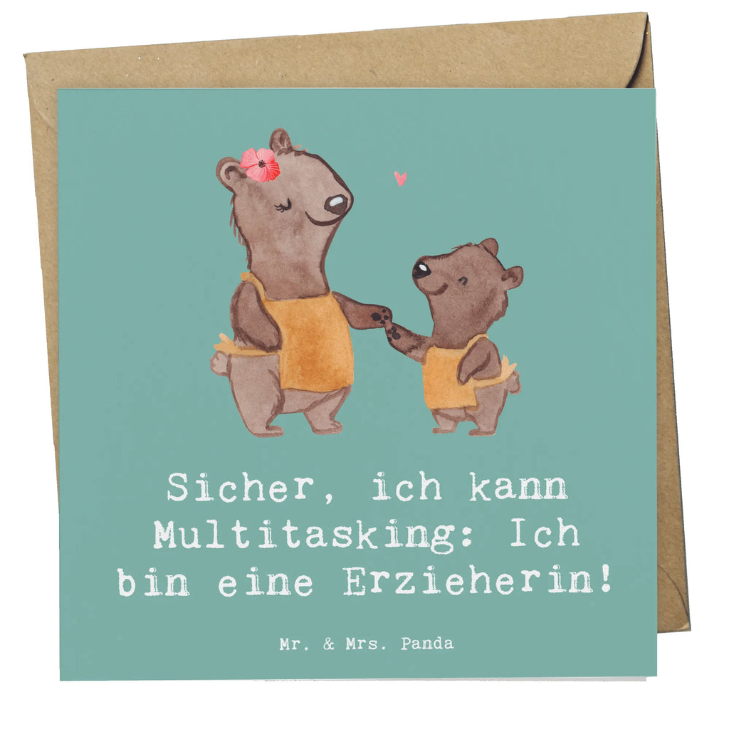 Deluxe Card Sicher, ich kann Multitasking: Ich bin eine Erzieherin! Geburtstagskarte, Hochzeitskarte, Grußkarte, Karte, Klappkarte, Hochwertige Klappkarte, Hochwertige Grußkarte, Glückwunschkarte, Einladungskarte, Beruf, Ausbildung, Jubiläum, Abschied, Rente, Kollege, Kollegin, Geschenk, Schenken, Arbeitskollege, Mitarbeiter, Firma, Danke, Dankeschön