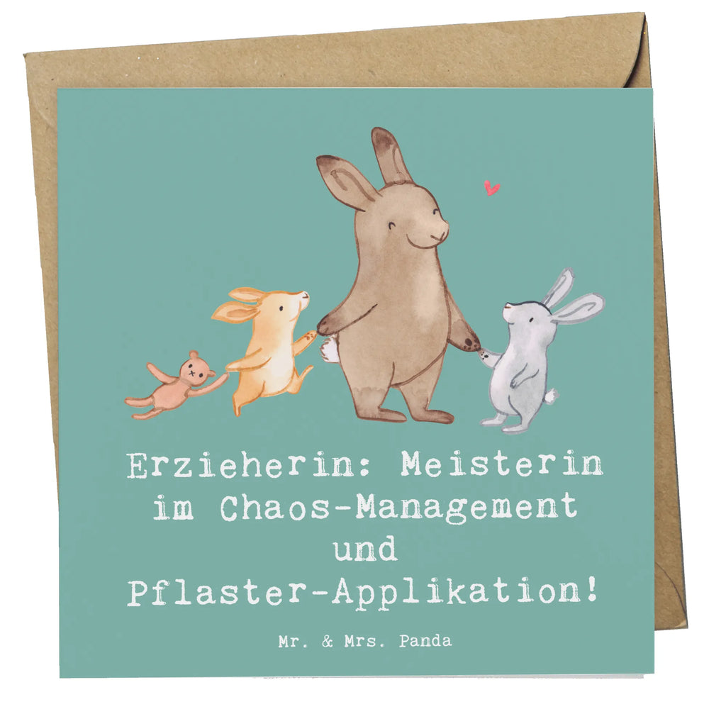 Deluxe Card Erzieherin: Meisterin im Chaos-Management und Pflaster-Applikation! Glückwunschkarte, Einladungskarte, Hochwertige Klappkarte, Grußkarte, Karte, Hochzeitskarte, Klappkarte, Geburtstagskarte, Hochwertige Grußkarte, Beruf, Ausbildung, Jubiläum, Abschied, Rente, Kollege, Kollegin, Geschenk, Schenken, Arbeitskollege, Mitarbeiter, Firma, Danke, Dankeschön
