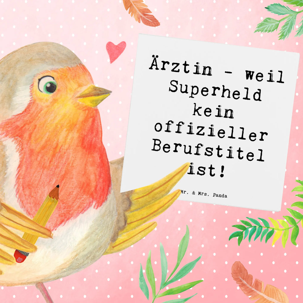 Deluxe Karte Spruch Ärztin Superheld Karte, Hochwertige Klappkarte, Klappkarte, Geburtstagskarte, Hochwertige Grußkarte, Einladungskarte, Grußkarte, Glückwunschkarte, Hochzeitskarte, Beruf, Ausbildung, Jubiläum, Abschied, Rente, Kollege, Kollegin, Geschenk, Schenken, Arbeitskollege, Mitarbeiter, Firma, Danke, Dankeschön