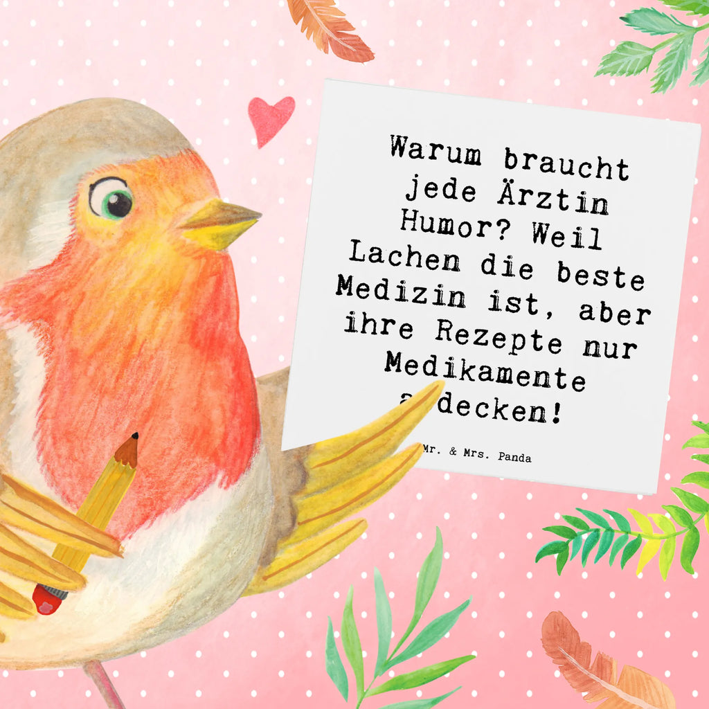 Deluxe Card Saying Warum braucht jede Ärztin Humor? Weil Lachen die beste Medizin ist, aber ihre Rezepte nur Medikamente abdecken! Karte, Hochwertige Grußkarte, Klappkarte, Grußkarte, Geburtstagskarte, Einladungskarte, Glückwunschkarte, Hochwertige Klappkarte, Hochzeitskarte, Beruf, Ausbildung, Jubiläum, Abschied, Rente, Kollege, Kollegin, Geschenk, Schenken, Arbeitskollege, Mitarbeiter, Firma, Danke, Dankeschön
