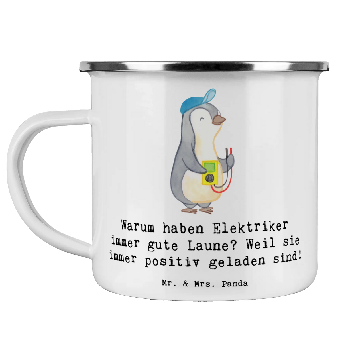 Camping Emaille Tasse Positiver Elektriker Motivtasse, Outdoor Becher, Emaille Becher, Haferl, wandertasse, becher emaille, metallbecher, Outdoor Tasse, Pott, outdoortasse, Teebecher, Teetasse, Kaffeepott, blechbecher, Campingtasse, Tasse Emaille, Emaille Tasse, Reisebecher, wanderbecher, reisetasse, Campingbecher, Blechtasse, emaillebecher, Emailletasse, Geschenk, Schenken, Jubiläum, Danke, Dankeschön, Beruf, Ausbildung, Abschied, Rente, Kollege, Kollegin, Arbeitskollege, Mitarbeiter, Firma