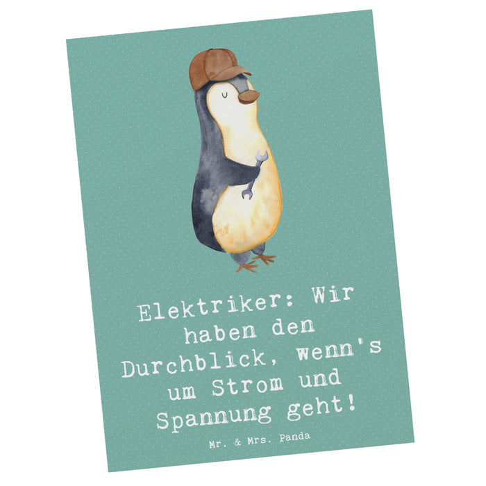 Postkarte Elektriker Durchblick