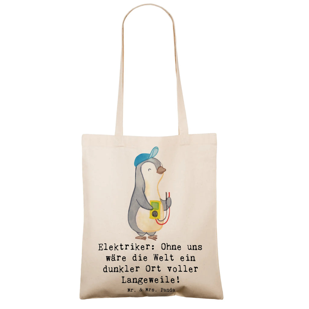 Tote bag Elektriker: Ohne uns wäre die Welt ein dunkler Ort voller Langeweile! Badetasche, Umhängetasche, Beutel, Einkaufstüte, Jutetasche, Einkaufstasche, Jutebeutel, Stoffbeutel, Shopper, Laptoptasche, Strandtasche, Beuteltasche, Stofftasche, Schultertasche, Tasche, Tragetasche, Beruf, Ausbildung, Jubiläum, Abschied, Rente, Kollege, Kollegin, Geschenk, Schenken, Arbeitskollege, Mitarbeiter, Firma, Danke, Dankeschön