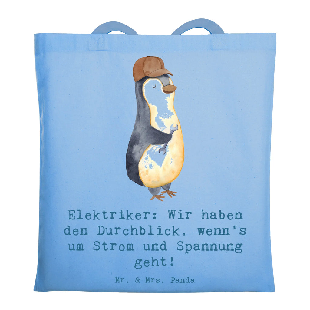 Tote bag Elektriker: Wir haben den Durchblick, wenn's um Strom und Spannung geht! Einkaufstasche, Beuteltasche, Jutebeutel, Umhängetasche, Jutetasche, Laptoptasche, Beutel, Strandtasche, Tragetasche, Stofftasche, Tasche, Shopper, Badetasche, Schultertasche, Stoffbeutel, Einkaufstüte, Beruf, Ausbildung, Jubiläum, Abschied, Rente, Kollege, Kollegin, Geschenk, Schenken, Arbeitskollege, Mitarbeiter, Firma, Danke, Dankeschön