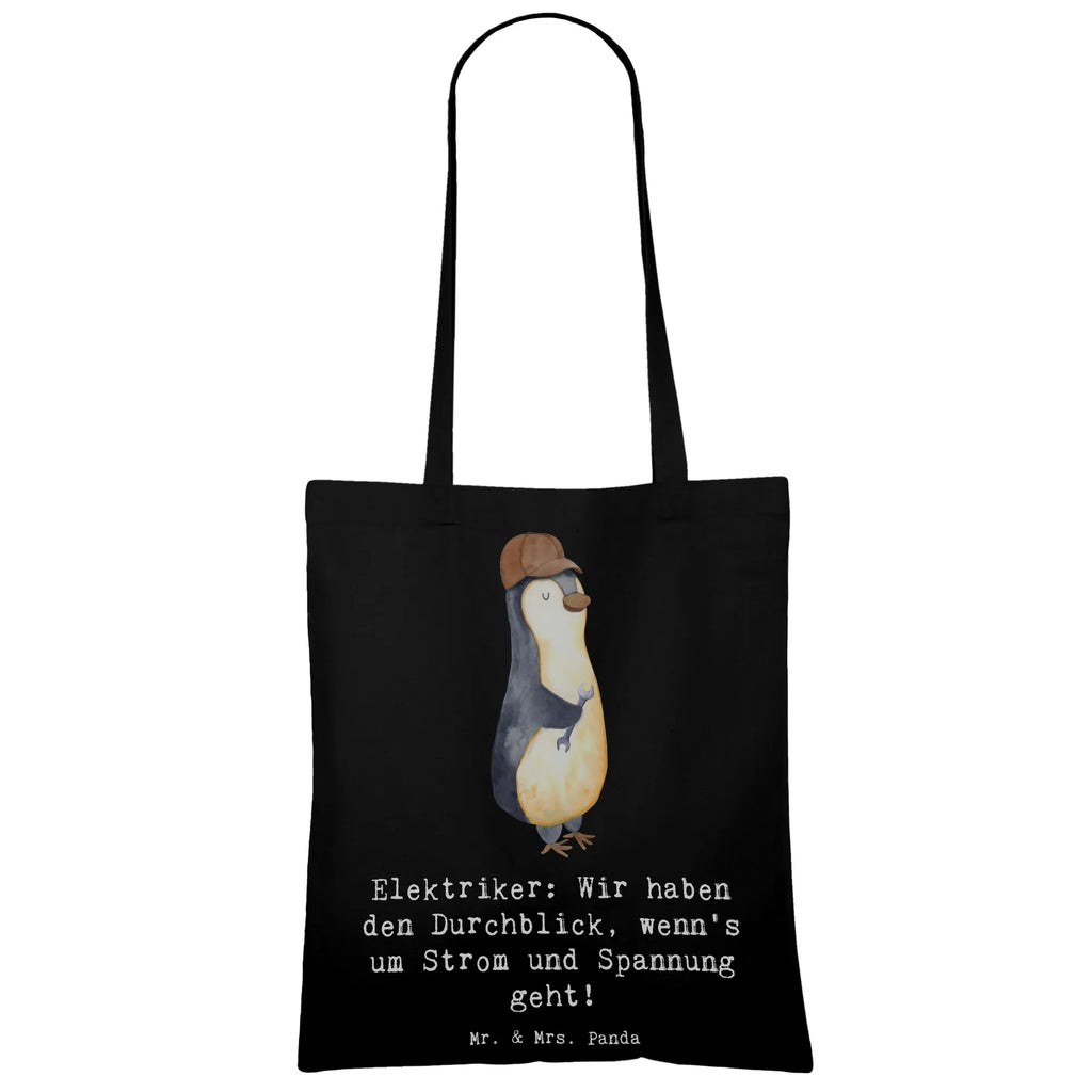 Tote bag Elektriker: Wir haben den Durchblick, wenn's um Strom und Spannung geht! Einkaufstasche, Beuteltasche, Jutebeutel, Umhängetasche, Jutetasche, Laptoptasche, Beutel, Strandtasche, Tragetasche, Stofftasche, Tasche, Shopper, Badetasche, Schultertasche, Stoffbeutel, Einkaufstüte, Beruf, Ausbildung, Jubiläum, Abschied, Rente, Kollege, Kollegin, Geschenk, Schenken, Arbeitskollege, Mitarbeiter, Firma, Danke, Dankeschön