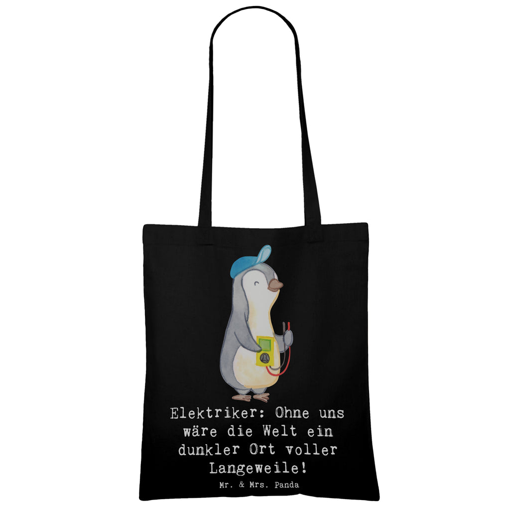 Tote bag Elektriker: Ohne uns wäre die Welt ein dunkler Ort voller Langeweile! Badetasche, Umhängetasche, Beutel, Einkaufstüte, Jutetasche, Einkaufstasche, Jutebeutel, Stoffbeutel, Shopper, Laptoptasche, Strandtasche, Beuteltasche, Stofftasche, Schultertasche, Tasche, Tragetasche, Beruf, Ausbildung, Jubiläum, Abschied, Rente, Kollege, Kollegin, Geschenk, Schenken, Arbeitskollege, Mitarbeiter, Firma, Danke, Dankeschön