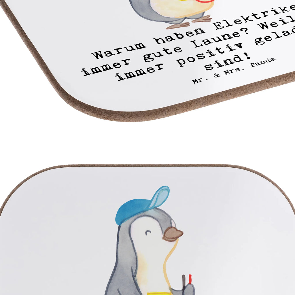 Square coaster Warum haben Elektriker immer gute Laune? Weil sie immer positiv geladen sind! Korkuntersetzer, Untersetzer, Untersetzer Design, Tassen Untersetzer, Untersetzer aus Holz, Holzuntersetzer, Glasuntersetzer, Bierdeckel, Untersetzer für Gläser, Getränkeuntersetzer, Untersetzer Gläser, Untersetzer Holz, Beruf, Ausbildung, Jubiläum, Abschied, Rente, Kollege, Kollegin, Geschenk, Schenken, Arbeitskollege, Mitarbeiter, Firma, Danke, Dankeschön
