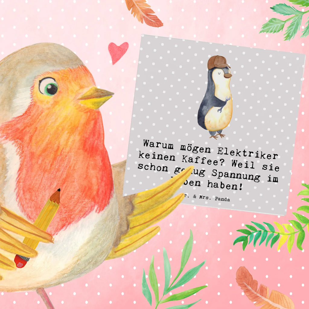 Deluxe Card Warum mögen Elektriker keinen Kaffee? Weil sie schon genug Spannung im Leben haben! Hochwertige Klappkarte, Geburtstagskarte, Hochwertige Grußkarte, Karte, Klappkarte, Hochzeitskarte, Einladungskarte, Grußkarte, Glückwunschkarte, Beruf, Ausbildung, Jubiläum, Abschied, Rente, Kollege, Kollegin, Geschenk, Schenken, Arbeitskollege, Mitarbeiter, Firma, Danke, Dankeschön