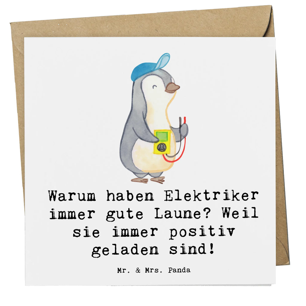 Deluxe Card Warum haben Elektriker immer gute Laune? Weil sie immer positiv geladen sind! Hochwertige Grußkarte, Einladungskarte, Klappkarte, Grußkarte, Karte, Hochzeitskarte, Geburtstagskarte, Glückwunschkarte, Hochwertige Klappkarte, Beruf, Ausbildung, Jubiläum, Abschied, Rente, Kollege, Kollegin, Geschenk, Schenken, Arbeitskollege, Mitarbeiter, Firma, Danke, Dankeschön
