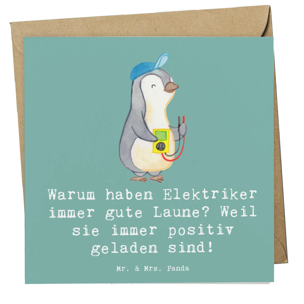 Deluxe Card Warum haben Elektriker immer gute Laune? Weil sie immer positiv geladen sind! Hochwertige Grußkarte, Einladungskarte, Klappkarte, Grußkarte, Karte, Hochzeitskarte, Geburtstagskarte, Glückwunschkarte, Hochwertige Klappkarte, Beruf, Ausbildung, Jubiläum, Abschied, Rente, Kollege, Kollegin, Geschenk, Schenken, Arbeitskollege, Mitarbeiter, Firma, Danke, Dankeschön