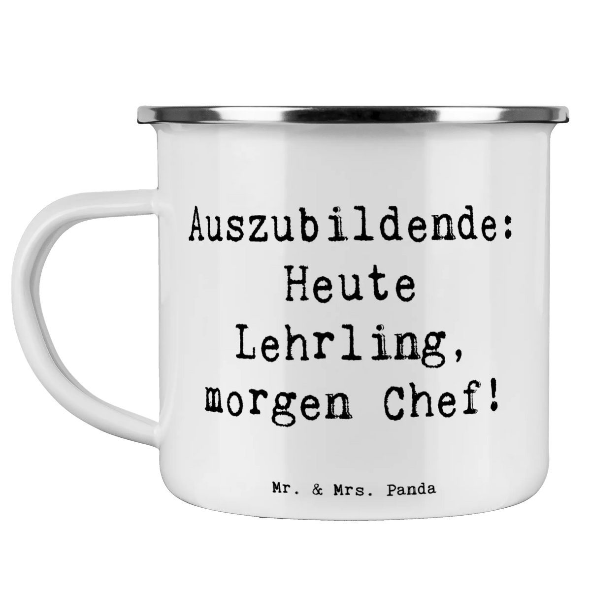 Camping Emaille Tasse Spruch Auszubildende Chef Motivtasse, reisetasse, Emaille Tasse, Campingbecher, becher emaille, Outdoor Becher, Kaffeepott, Blechtasse, Teebecher, Campingtasse, blechbecher, outdoortasse, Teetasse, Haferl, metallbecher, Emailletasse, Reisebecher, Tasse Emaille, Emaille Becher, wanderbecher, Pott, emaillebecher, Outdoor Tasse, wandertasse, Geschenk, Schenken, Jubiläum, Danke, Dankeschön, Beruf, Ausbildung, Abschied, Rente, Kollege, Kollegin, Arbeitskollege, Mitarbeiter, Firma